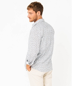 chemise manches longues a micro-motifs homme imprime chemise manches longuesJ102301_3