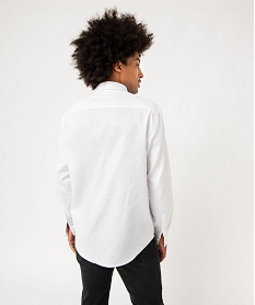 chemise manches longues en coton texture homme blancJ102501_3