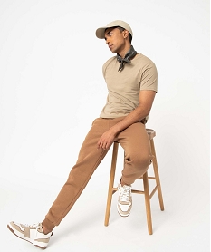 GEMO Pantalon de jogging molletonné homme marron standard