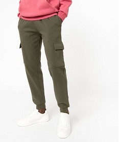 GEMO Pantalon de jogging coupe cargo homme Vert