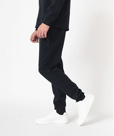 GEMO Pantalon de jogging en maille extensible homme noir standard