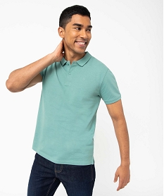 GEMO Polo à manches courtes en maille piquée homme vert standard