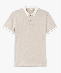 polo manches courtes en maille piquee homme blancJ106801_4