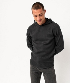 pull a capuche en maille epaisse homme grisJ107601_1