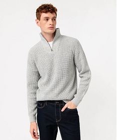 GEMO Pull col camionneur en grosse maille homme Beige