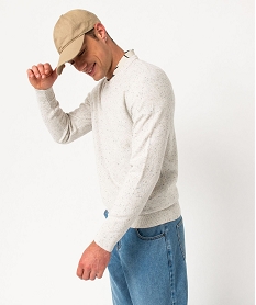 GEMO Pull en maille fine mouchetée homme blanc chine