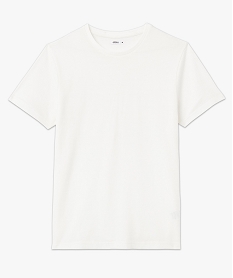 tee-shirt a manches courtes effet raye homme blancJ111801_4