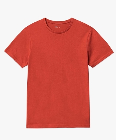 tee-shirt a manches courtes et col rond homme rougeJ112101_4