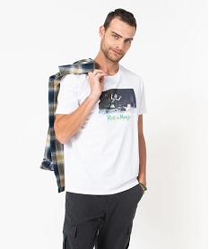GEMO Tee-shirt manches courtes à motif homme - Rick & Morty blanc standard
