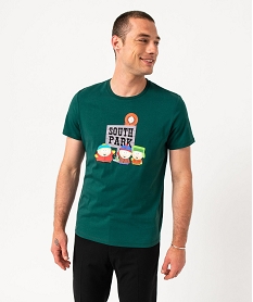 tee-shirt manches courtes imprime homme - south park vertJ112501_1