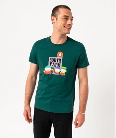 GEMO Tee-shirt manches courtes imprimé homme - South Park vert standard