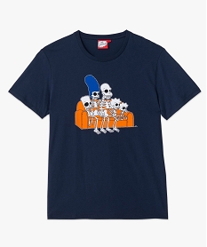tee-shirt manches courtes imprime fantaisie homme - the simpsons bleuJ112601_4
