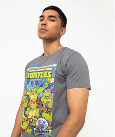 tee-shirt homme a manches courtes imprime - tortues ninja grisJ113401_2