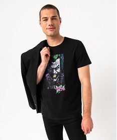 GEMO Tee-shirt manches courtes imprimé Le Joker homme - Batman noir standard
