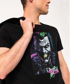 tee-shirt manches courtes imprime le joker homme - batman noirJ113601_2
