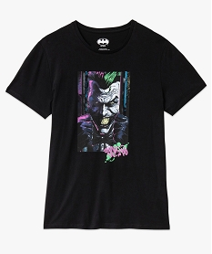 tee-shirt manches courtes imprime le joker homme - batman noirJ113601_4