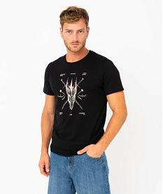 GEMO Tee-shirt à manches courtes imprimé homme - Seigneur des anneaux noir standard