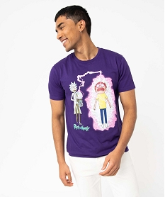 GEMO Tee-shirt homme avec motif XXL – Rick and Morty Violet