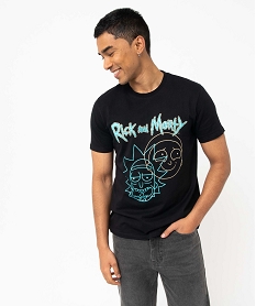 tee-shirt homme avec motif xxl - rick and morty noir tee-shirtsJ113901_1