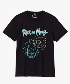 tee-shirt homme avec motif xxl - rick and morty noirJ113901_4