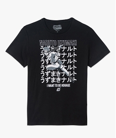 tee-shirt a manches courtes imprime homme - naruto shippuden noirJ114101_4