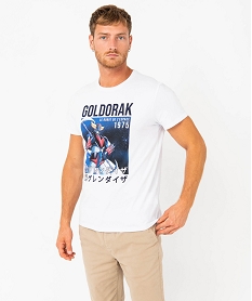 tee-shirt a manches courtes motif goldorak homme blancJ114201_1