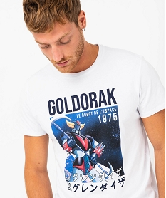 tee-shirt a manches courtes motif goldorak homme blancJ114201_2