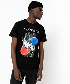 tee-shirt a manches courtes a motif matrix homme - warner bros noirJ114601_1