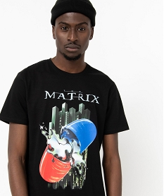 tee-shirt a manches courtes a motif matrix homme - warner bros noirJ114601_2