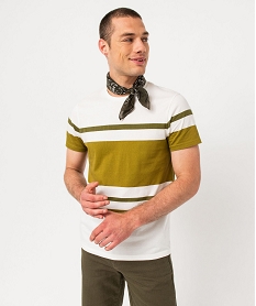 TOILE BEIGE TEE-SHIRT OLIVE