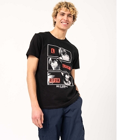 tee-shirt homme imprime a manches courtes - death note noir tee-shirtsJ115301_1