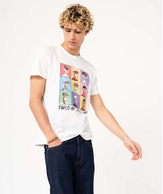 tee-shirt homme imprime a manches courtes - bored of directors blanc tee-shirtsJ115601_1