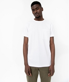 tee-shirt a manches courtes avec poche poitrine homme blanc tee-shirtsJ115901_1