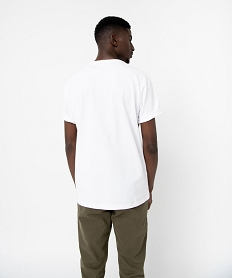 tee-shirt a manches courtes avec poche poitrine homme blancJ115901_3