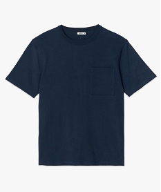 tee-shirt a manches courtes avec poche poitrine homme bleuJ116001_4