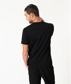 tee-shirt manches courtes imprime fantaisie homme noir tee-shirtsJ116201_3