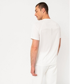 tee-shirt manches courtes en mesh respirant homme blanc tee-shirtsJ116301_3