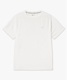 tee-shirt manches courtes en mesh respirant homme blanc tee-shirtsJ116301_4
