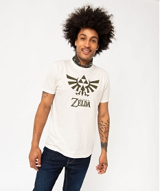 GEMO Tee-shirt manches courtes imprimé jeu vidéo homme - Zelda blanc chine