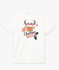 tee-shirt a manches courtes special noel homme blanc tee-shirtsJ116901_4