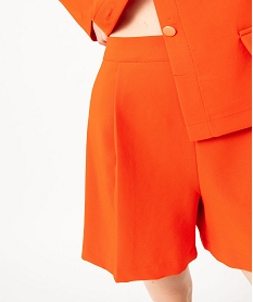 short a plis avec taille elastique femme orangeJ118901_2