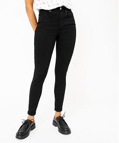 GEMO Jean Skinny taille haute stretch femme noir standard