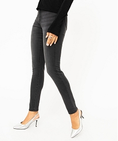 GEMO Jean Skinny taille haute stretch femme Gris
