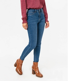 GEMO Jean skinny effet push-up taille haute femme Bleu