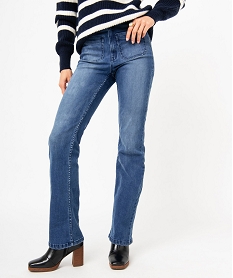 GEMO Jean large avec ceinture fantaisie femme - LuluCastagnette Gris