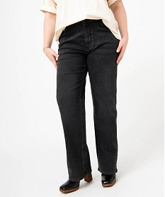 jean femme grande taille coupe straight noir pantalons et jeansJ125901_1