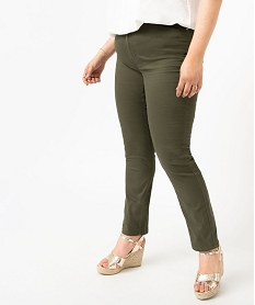pantalon coupe regular femme grande taille vert pantalons et jeansJ126901_1