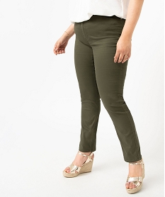 GEMO Pantalon coupe Regular femme grande taille Vert