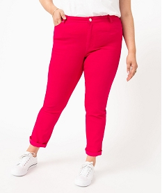 pantalon coupe regular femme grande taille roseJ127001_1