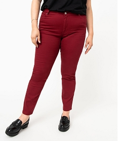 pantalon coupe regular femme grande taille rougeJ127101_1
